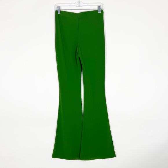 Zara Pull On Stretchy Flare Pants Green Size Medium - Picture 3 of 4